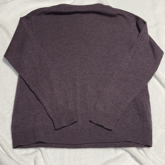 XL plum 100% Wool washable sweater lambs wool Edinburgh Woolen Mill round neck - Picture 4 of 6